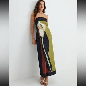Commense Multicolor Tube Maxi Dress